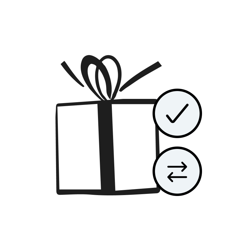 The option to accept or swap the gift